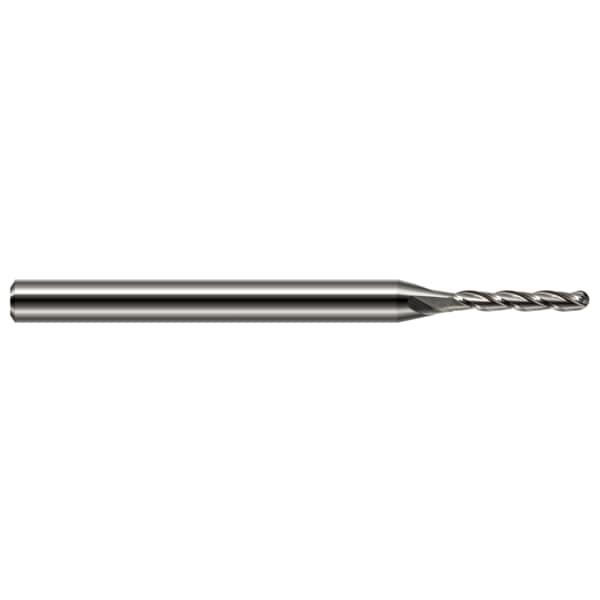 Miniature End Mill - Ball - Long Flute, 0.1875" (3/16), Material - Machining: Carbide